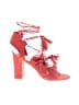Loeffler Randall Red Sandals Size 7 1/2 - photo 1