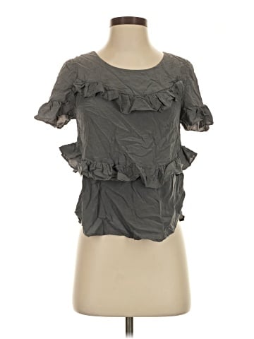 HD in Paris Short Sleeve Silk Top (view 1)