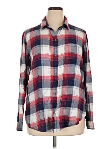 American Eagle Outfitters Long Sleeve Button-Down Shirt (view 1)