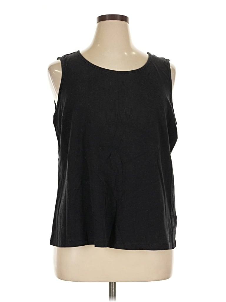 Pre-owned Lands' End Sleeveless T-shirt In Black