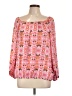 Chaus 100% Polyester Pink 3/4 Sleeve Blouse Size L - photo 1