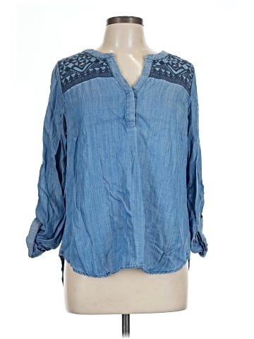 Skies Are Blue Long Sleeve Blouse (view 1)