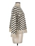 MNG Chevron-herringbone Ivory Turtleneck Sweater Size M - photo 4