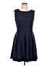 Bebop Solid Blue Cocktail Dress Size L - photo 1