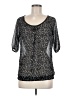 Esprit Silver Short Sleeve Blouse Size 6 - photo 1