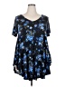 Roaman's Black Short Sleeve Blouse Size 18 (L) - photo 1