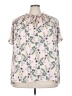 Liz Claiborne Floral Ivory Short Sleeve Blouse Size 3X - photo 1