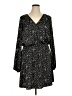 Gap 100% Polyester Print Black Casual Dress Size XL (tall) - photo 1