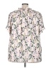Liz Claiborne Floral Ivory Short Sleeve Blouse Size 3X - photo 2