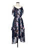 Parker 100% Polyester Floral Blue Casual Dress Size XS - photo 1