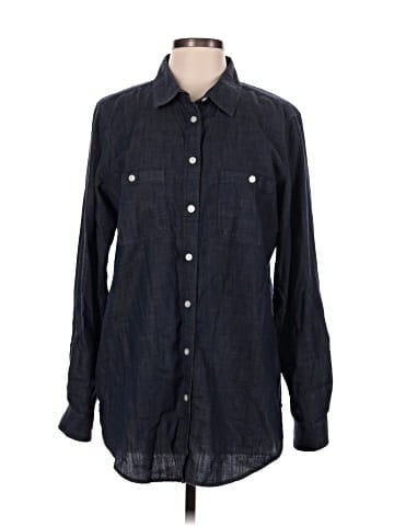 Ann Taylor LOFT Long Sleeve Button-Down Shirt (view 1)