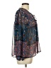 Everly 100% Polyester Blue Long Sleeve Blouse Size L - photo 4
