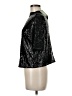 H&M Metallic Black 3/4 Sleeve Blouse Size M - photo 5