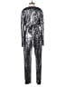 Greylin Metallic Silver Jumpsuit Size XS - photo 2