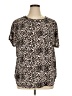 Buffalo by David Bitton 100% Polyester Animal Print Brown Short Sleeve Top Size XL - photo 1