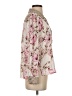Mystree 100% Rayon Floral Ivory Long Sleeve Blouse Size S - photo 4