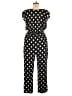 Corey Lynn Calter 100% Viscose Polka Dots Black Jumpsuit Size L - photo 2