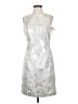 Trina Turk 100% Polyester Metallic Silver Cocktail Dress Size 4 - photo 1
