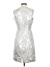 Trina Turk 100% Polyester Metallic Silver Cocktail Dress Size 4 - photo 2