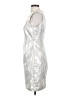 Trina Turk 100% Polyester Metallic Silver Cocktail Dress Size 4 - photo 5