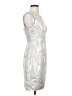 Trina Turk 100% Polyester Metallic Silver Cocktail Dress Size 4 - photo 4