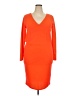 Ashley Stewart Solid Orange Cocktail Dress Size 3X Plus - photo 1