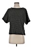 Max Studio Houndstooth Black Short Sleeve T-Shirt Size XS - photo 1