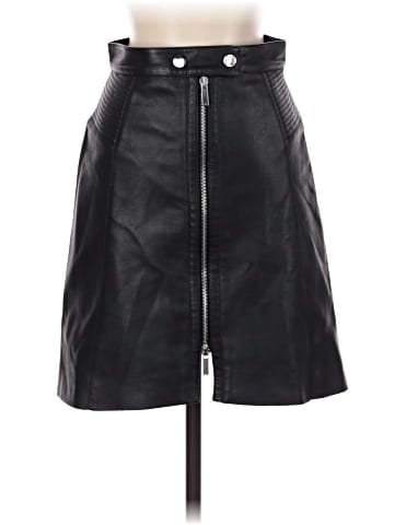 Karen Millen Faux Leather Skirt (view 1)