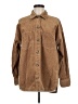 Matty M Brown Long Sleeve Button-Down Shirt Size M - photo 1