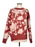 Listicle Floral Red Pullover Sweater Size L - photo 1