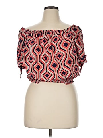 MICHAEL Michael Kors Short Sleeve Blouse (view 1)