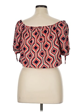 MICHAEL Michael Kors Short Sleeve Blouse (view 2)