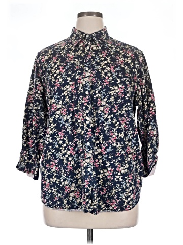 Chaps 3/4 Sleeve Button-Down Shirt (view 1)