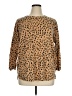 Crown & Ivy Animal Print Brown Long Sleeve Blouse Size XL - photo 1
