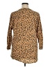 Crown & Ivy Animal Print Brown Long Sleeve Blouse Size XL - photo 2