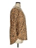 Crown & Ivy Animal Print Brown Long Sleeve Blouse Size XL - photo 4