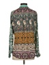 Umgee Animal Print Teal Long Sleeve Blouse Size S - photo 2