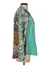 Umgee Animal Print Teal Long Sleeve Blouse Size S - photo 4