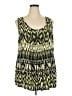 Avenue 100% Rayon Green Sleeveless Blouse Size 22 Plus - photo 1