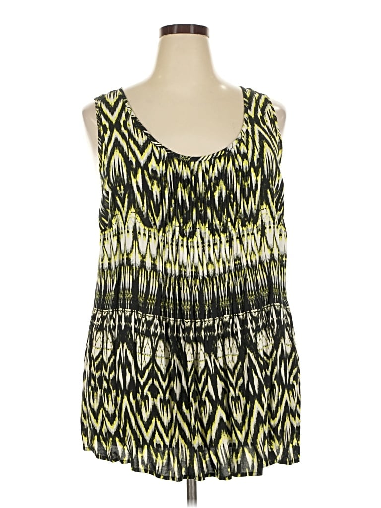 Pre-owned Avenue Sleeveless Blouse In Green
