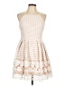 Aqua 100% Polyester Ivory Cocktail Dress Size L - photo 1