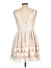 Aqua 100% Polyester Ivory Cocktail Dress Size L - photo 2