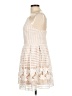 Aqua 100% Polyester Ivory Cocktail Dress Size L - photo 5