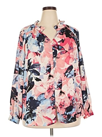 Jones New York Signature Long Sleeve Blouse (view 1)