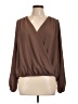 Gilli Brown Long Sleeve Blouse Size L - photo 1