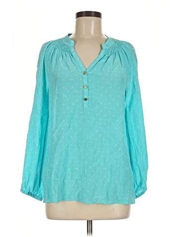Lilly Pulitzer Long Sleeve Silk Top (view 1)