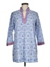 Foxcroft 100% Cotton Blue 3/4 Sleeve Blouse Size 8 - photo 1