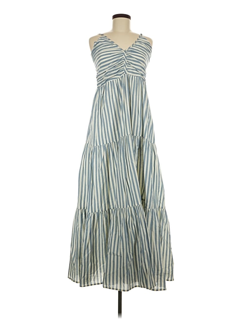 Pink Chicken Casual Dress In Blue