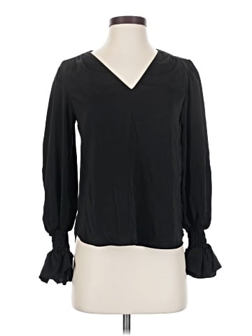 Aqua Long Sleeve Blouse (view 1)