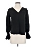 Aqua 100% Polyester Black Long Sleeve Blouse Size XS - photo 1